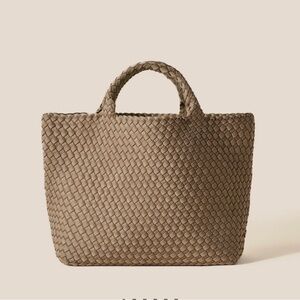 Naghedi St. Barths Medium Woven Tote in Taupe